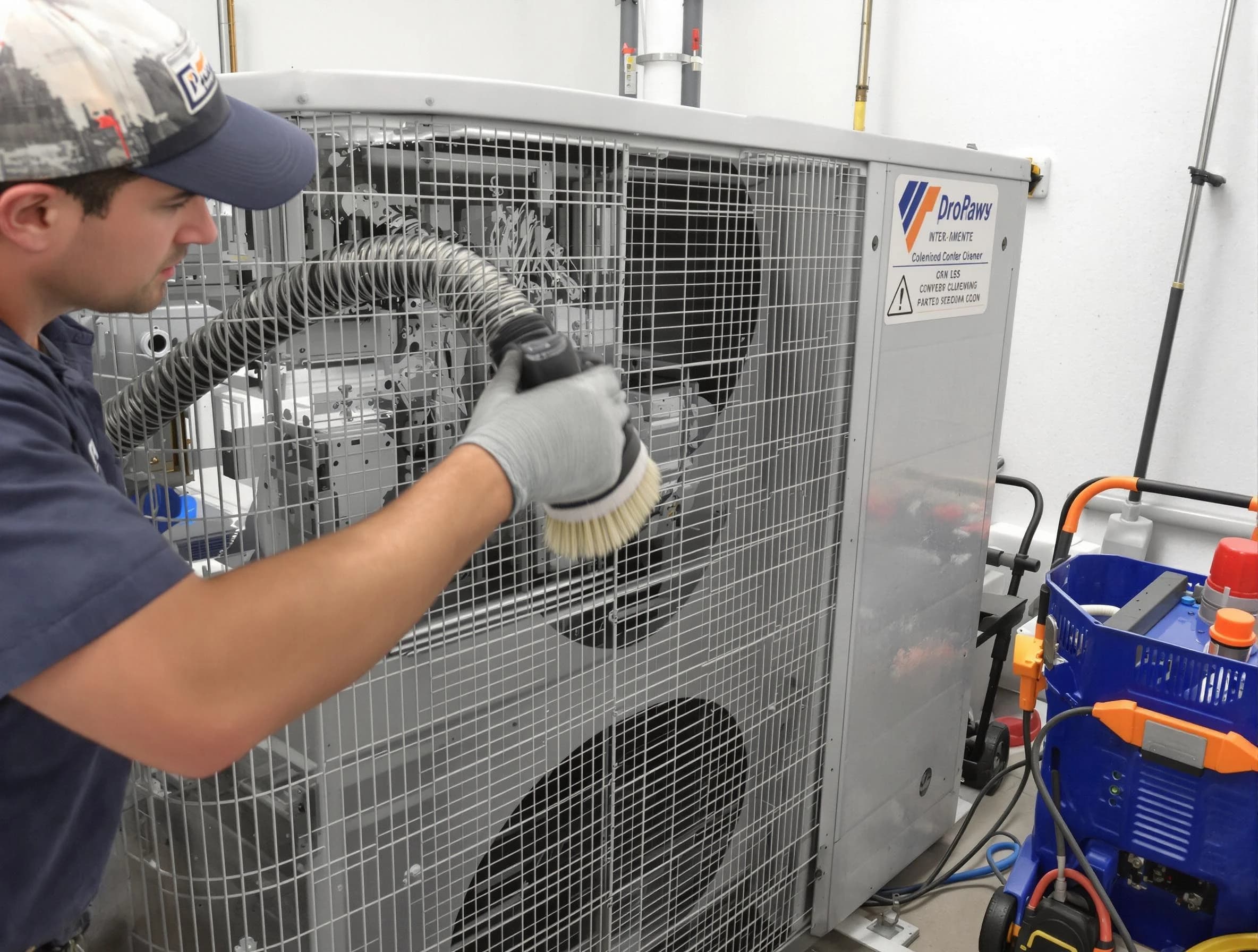 Haverhill Air Duct Cleaning specialist performing precision AC coil cleaning for improved system performance in Haverhill