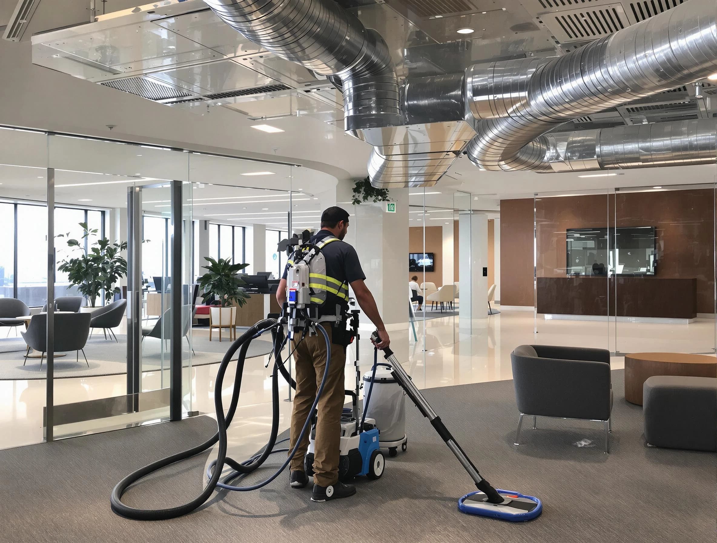 Commercial duct cleaning service by Haverhill Air Duct Cleaning in Haverhill
