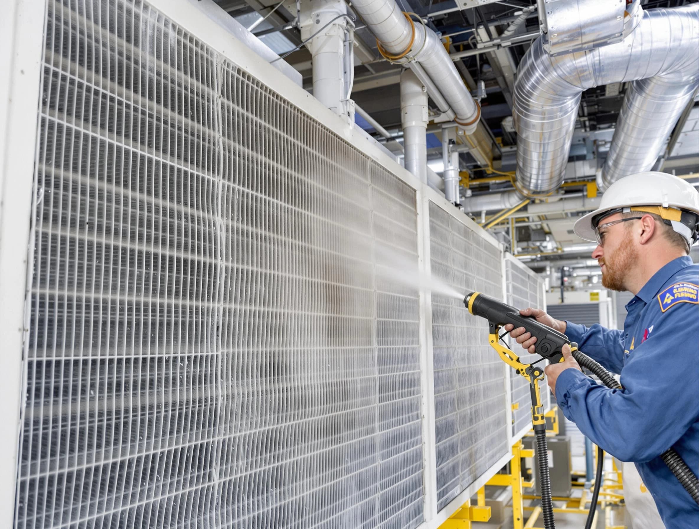 Professional commercial coil cleaning by Haverhill Air Duct Cleaning in Haverhill