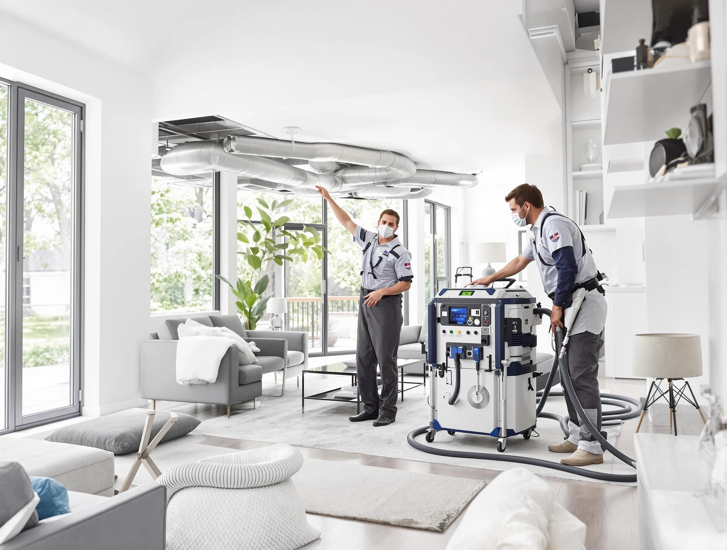 Haverhill Air Duct Cleaning professional conducting pure air duct cleaning with state-of-the-art equipment in Haverhill