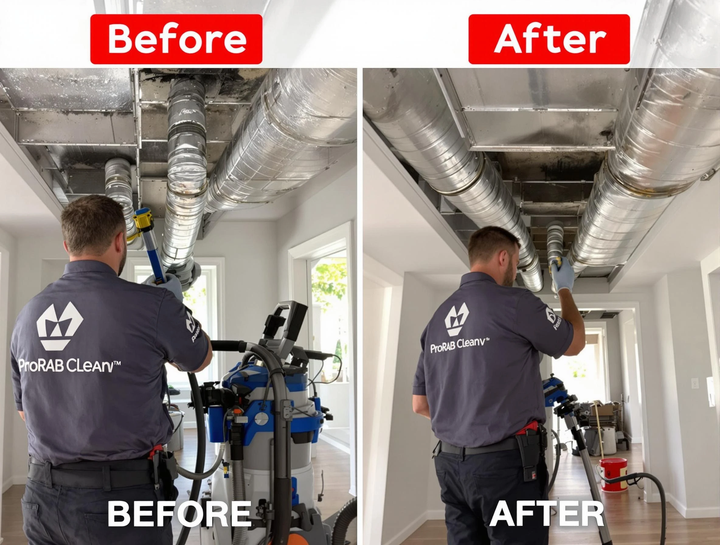 Haverhill Air Duct Cleaning expert performing thorough residential duct cleaning in a Haverhill home